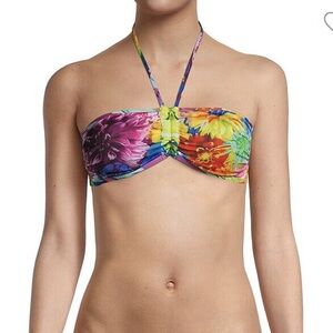 Roberto Cavalli Floral Multicolor Women’s Bikini Fascia Top